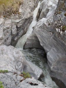 Fig 2 - Maligne Canyon Scoured